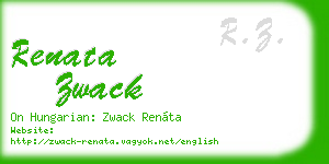 renata zwack business card