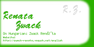 renata zwack business card